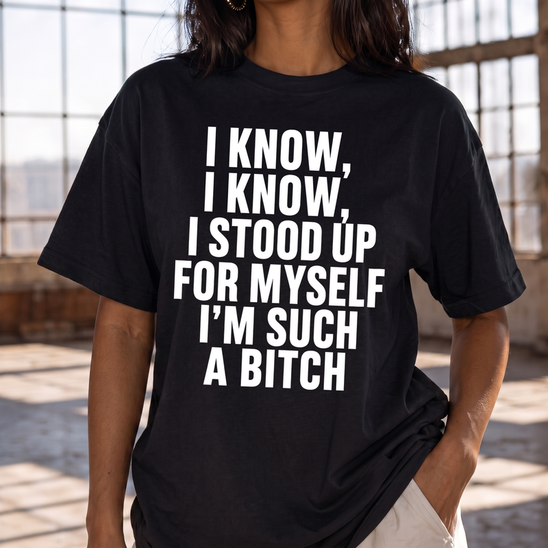 I Stood Up For Myself Sarcastic Typography - DTF Transfer