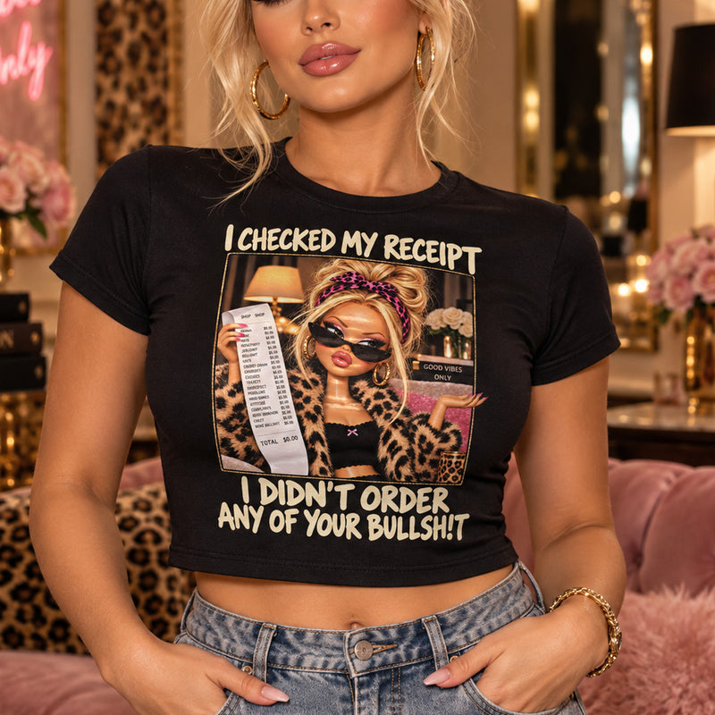 I Checked My Receipt: Sassy Glam Blonde Doll - DTF Transfer