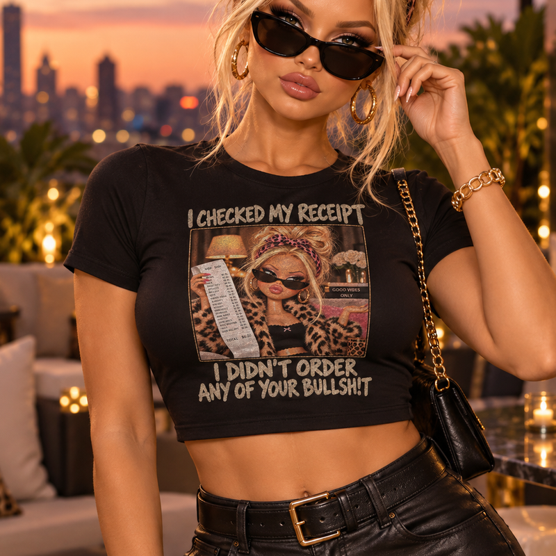 I Checked My Receipt: Sassy Glam Blonde Doll - DTF Transfer