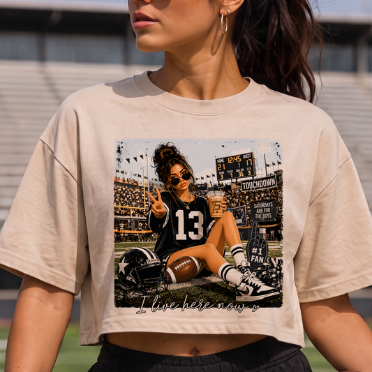 I Live Here Now Football Stadium - DTF Transfer