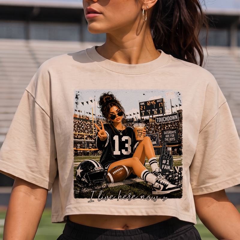 I Live Here Now Football Stadium - DTF Transfer