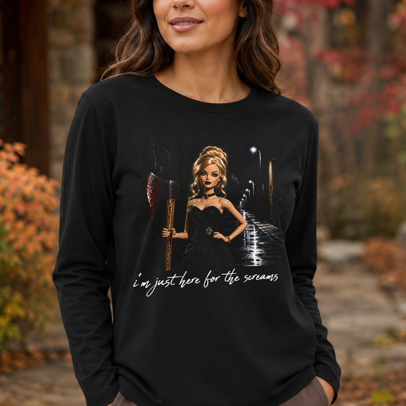 I'm Just Here For The Screams Doll - DTF Transfer