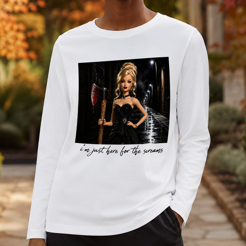 I'm Just Here For The Screams Doll - DTF Transfer