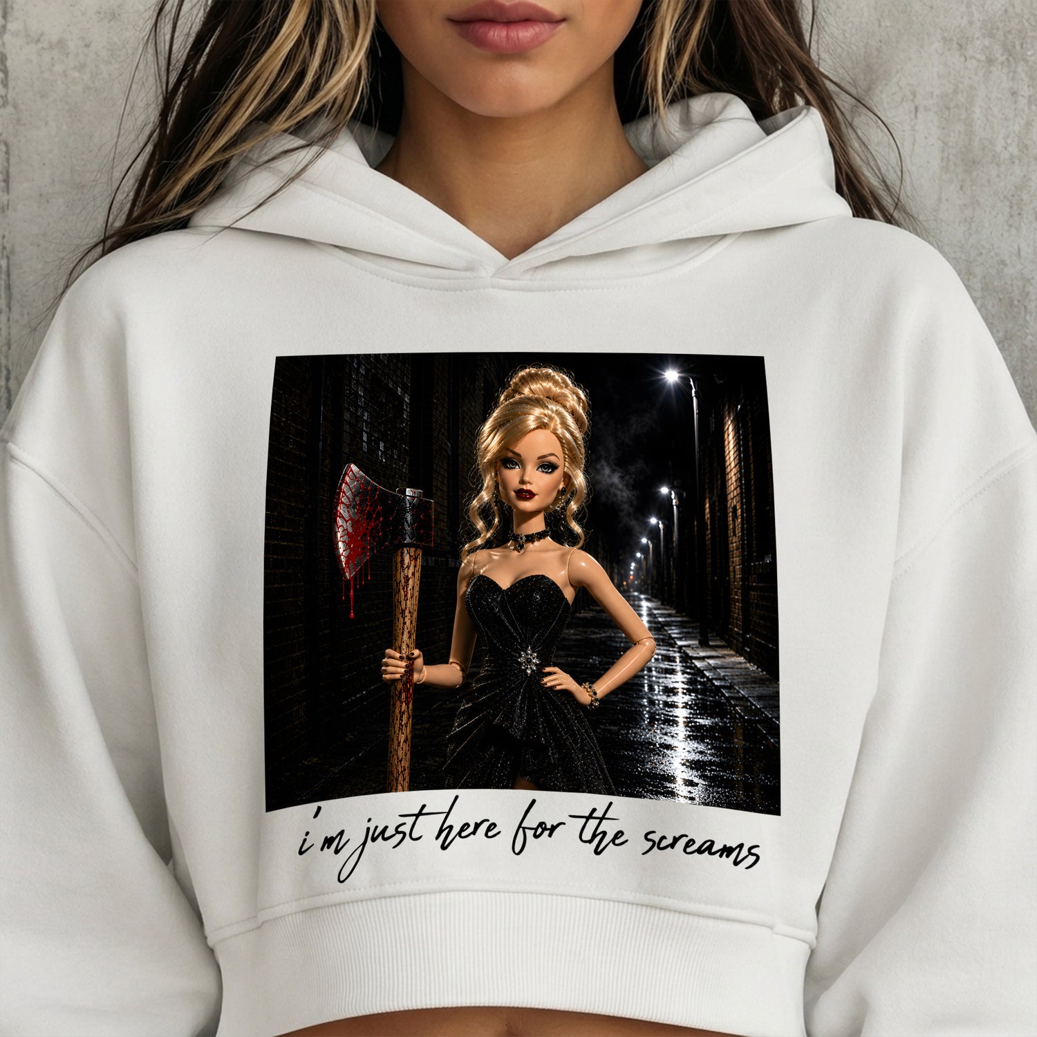 I'm Just Here For The Screams Doll - DTF Transfer