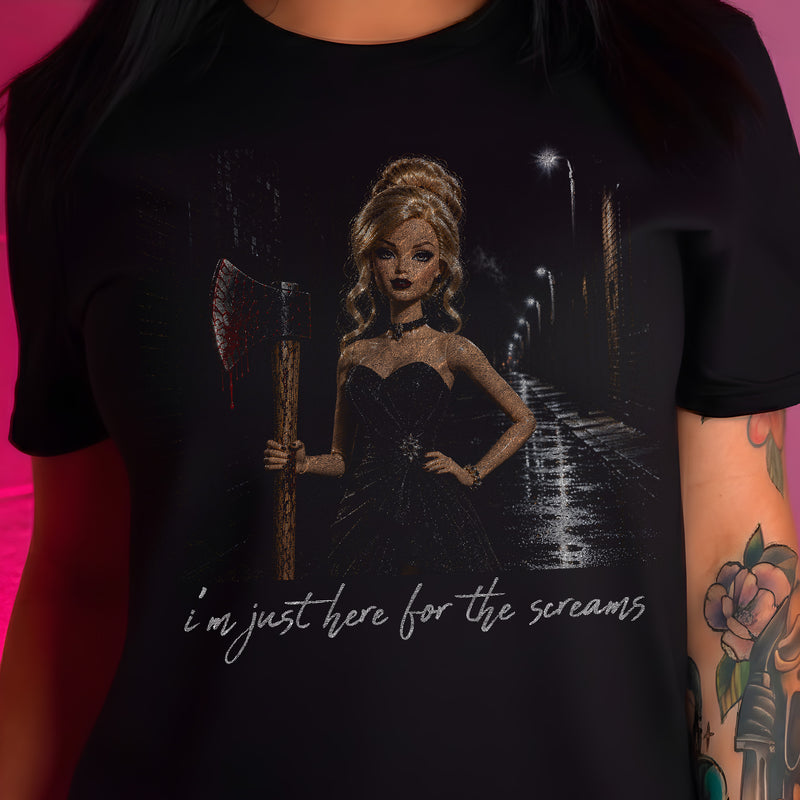 I'm Just Here For The Screams Doll - DTF Transfer