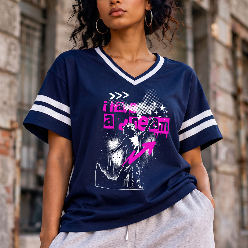 I Have A Dream Y2K Graffiti Stencil & Neon Pink Arrow Streetwear - DTF Transfer