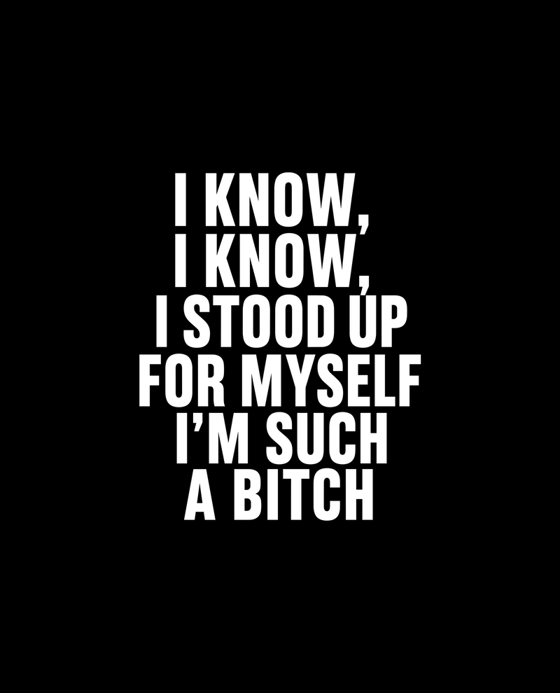 I Stood Up For Myself Sarcastic Typography - DTF Transfer