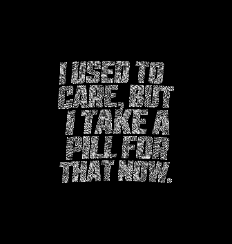 Used To Care" Sarcastic Typography - DTF Transfer