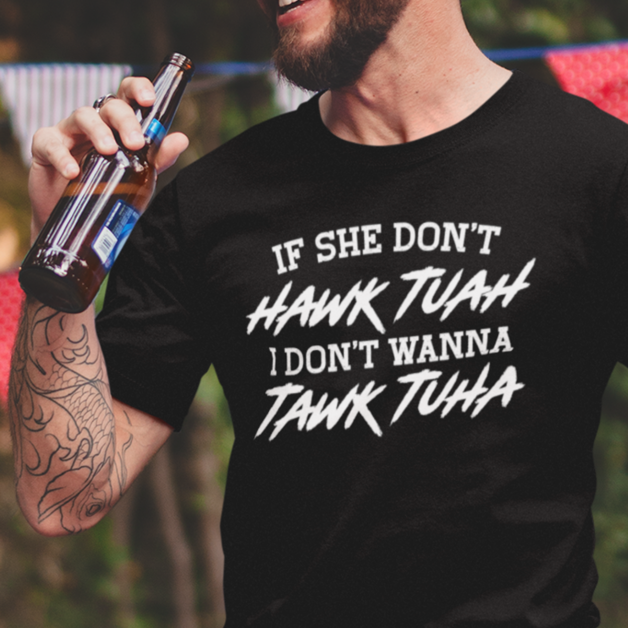 If She Don't Hawk Tuah Shirt - If She Don't Hawk Tuah I Don't Wanna Tawk Tuha T-Shirt - Hawk Tuah Tawk Tuah