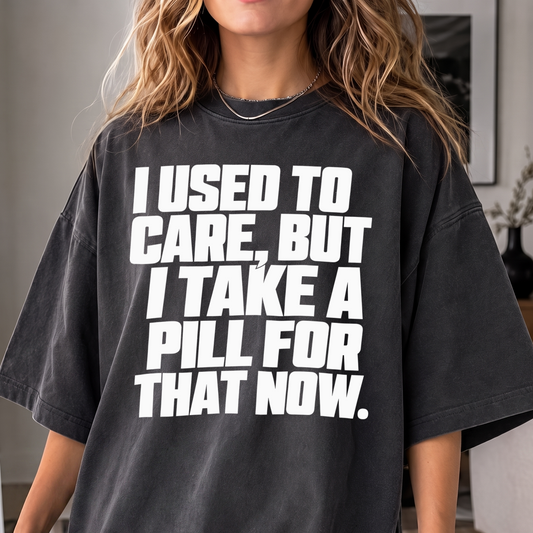 Used To Care" Sarcastic Typography - DTF Transfer