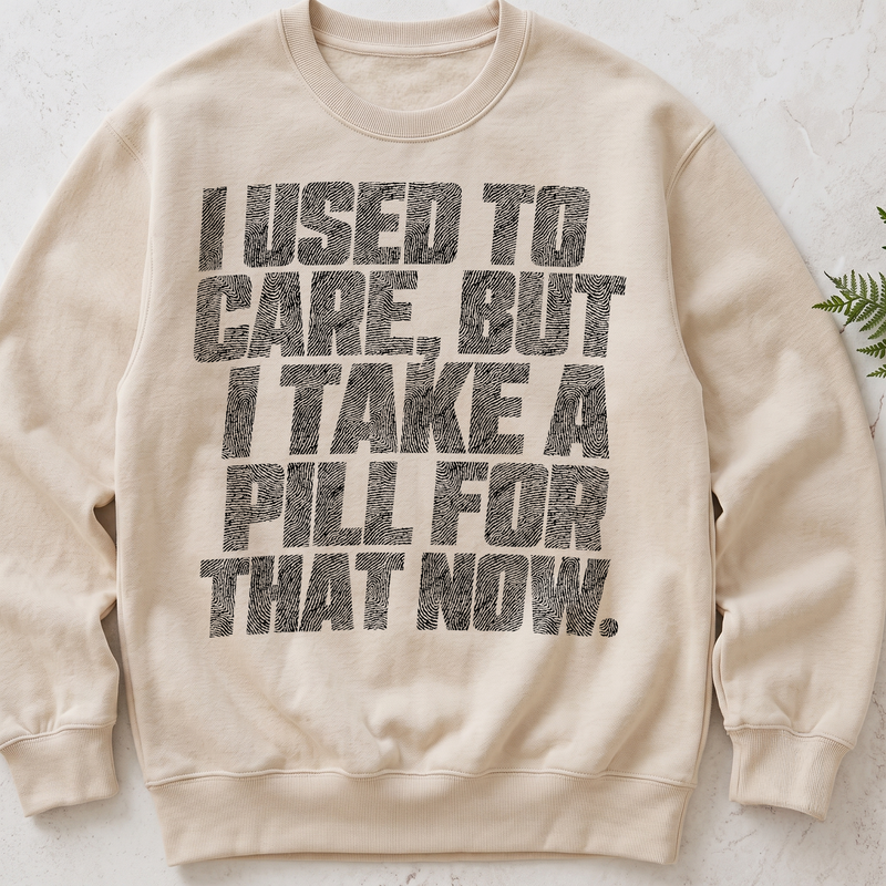 Used To Care" Sarcastic Typography - DTF Transfer