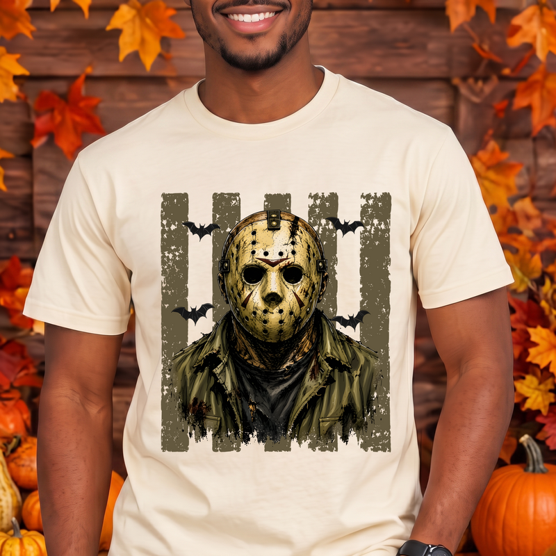 Distressed Olive Stripes & Bats DTF Transfer