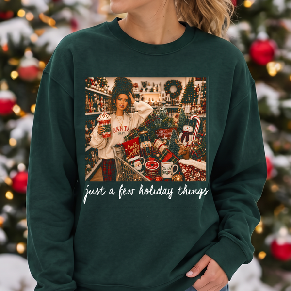 Just A Few Holiday Things, Christmas Shopper Doll - DTF Transfer