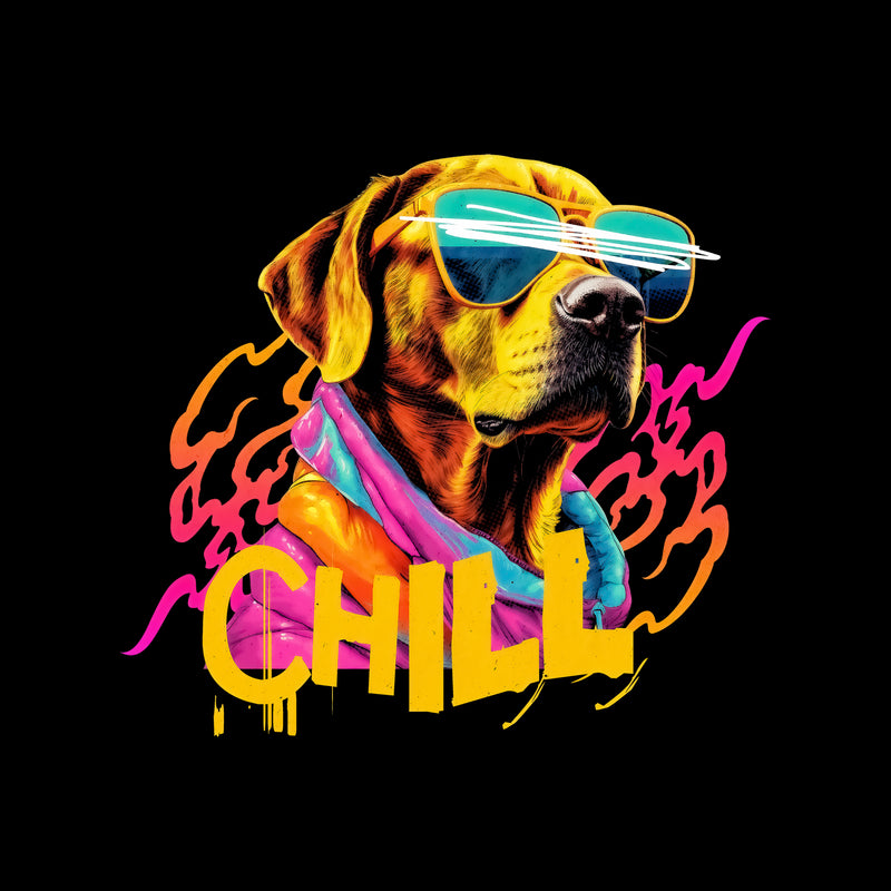 Neon Chill Dog - DTF Transfer