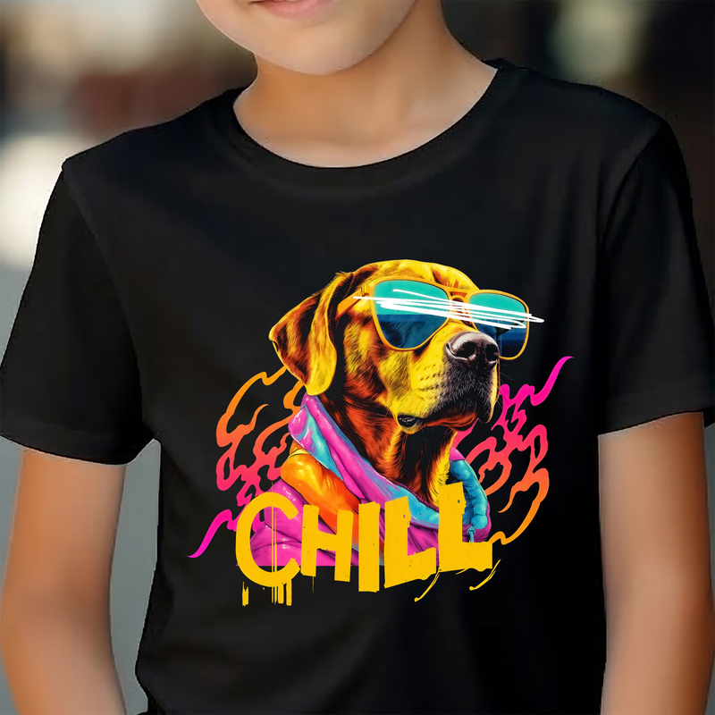 Neon Chill Dog - DTF Transfer