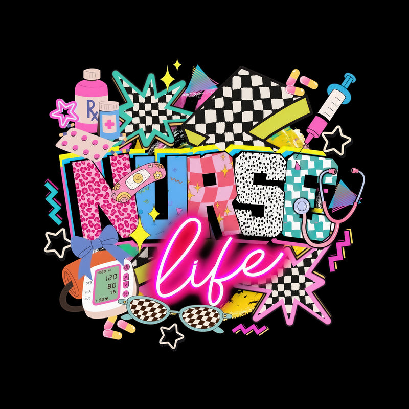 90s Vintage Retro Nurse Life - DTF Transfer