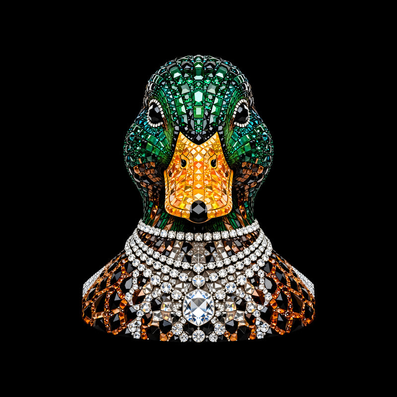 Boujee Faux Gemstone Mallard Duck - DTF Transfer