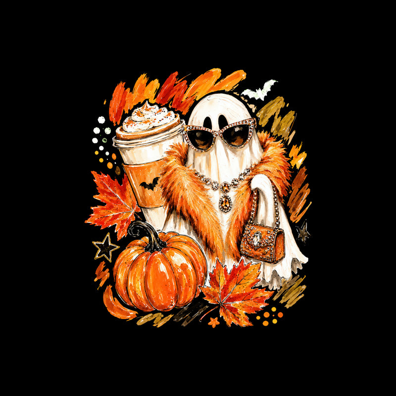 Boujee Autumn Ghost Glam Pumpkin Spice - DTF Transfer