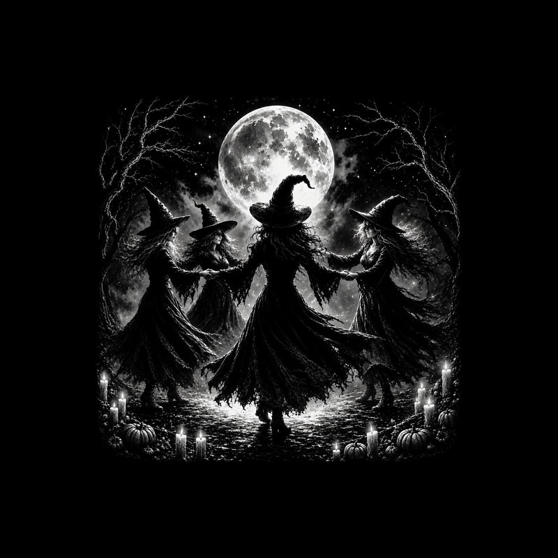 Dancing Witches Coven: Full Moon Ritual Vintage - DTF Transfer