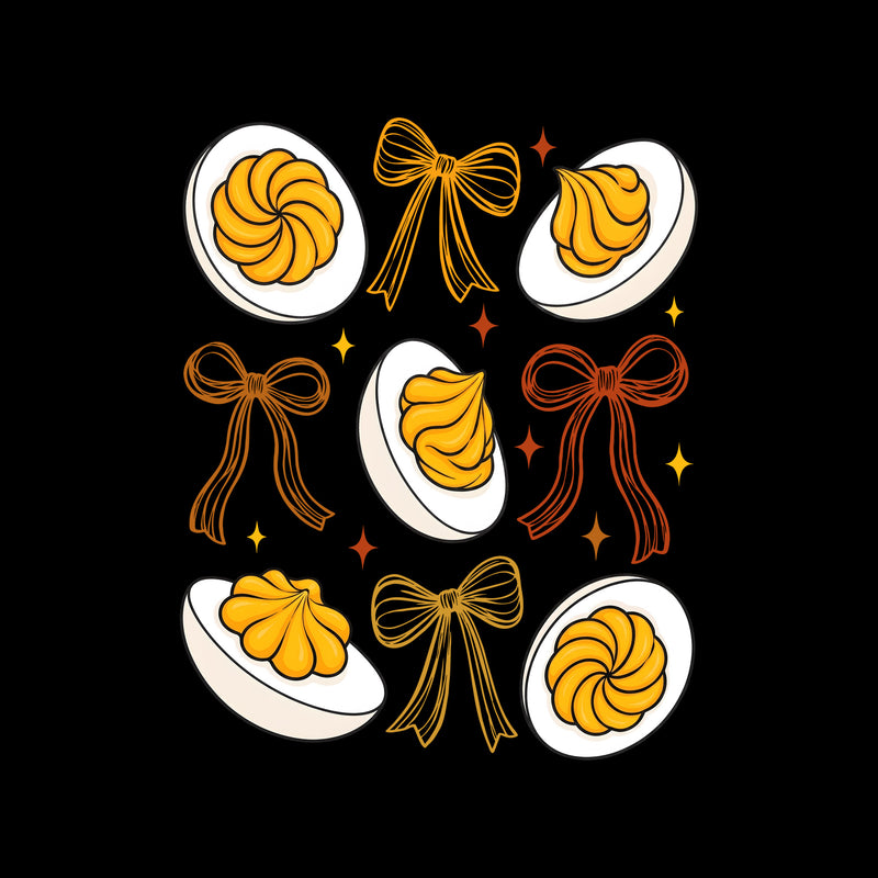 Deviled Eggs & Ribbon Bows Thanksgiving - DTF Transfer