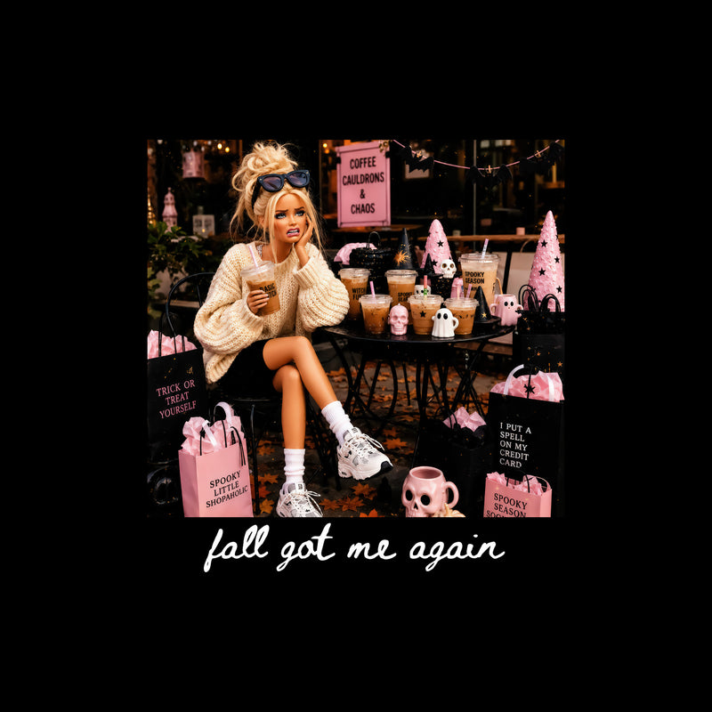 Fall Got Me Again, Pink Spooky Shopaholic - DTF Transfer