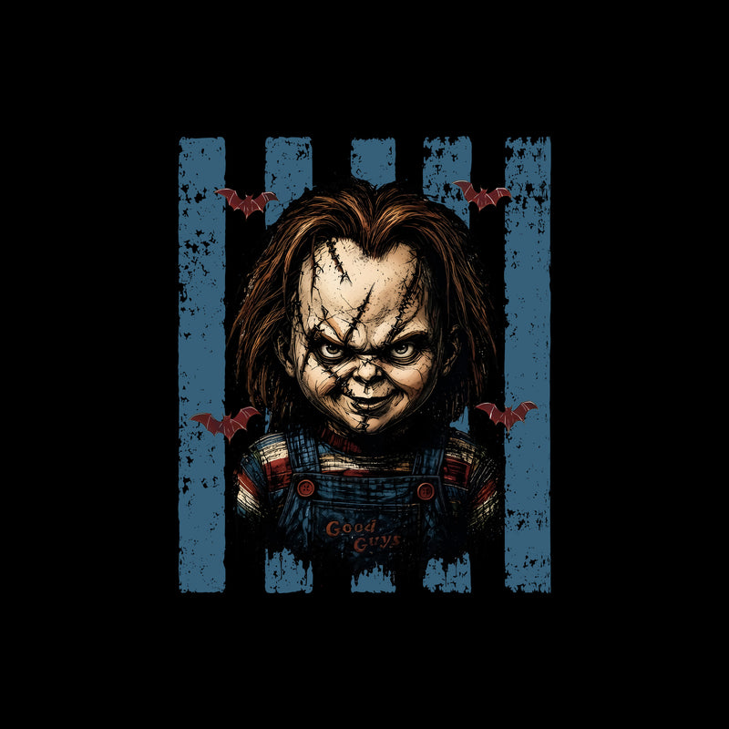 Striped With Bats - Chucky - DTF Transfer