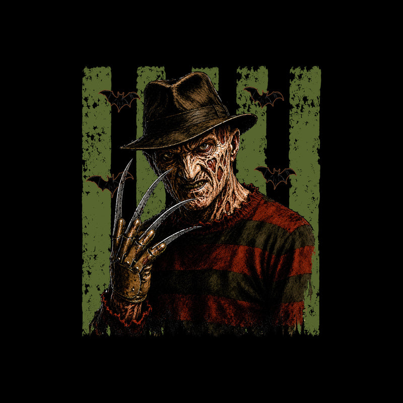 Striped With Bats: Freddy Krueger - DTF Transfer