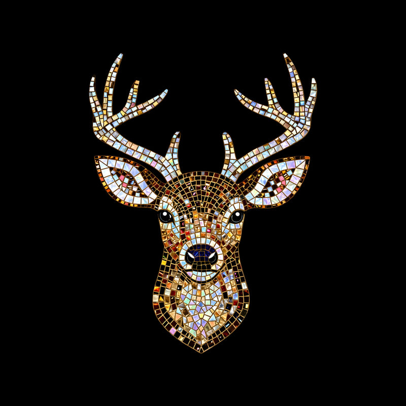 Faux Gemstone Buck Beaded Mosiac - DTF Transfer