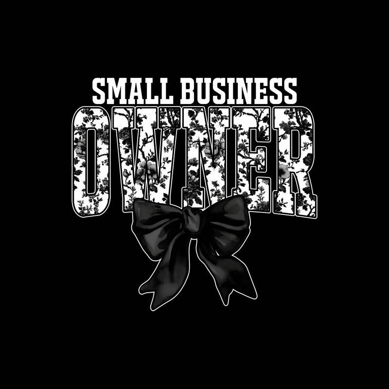 Dark Elegance Floral Small Business - DTF Transfer