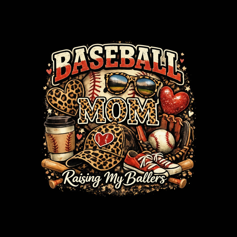 Ballpark Chic Leopard Baseball Mom - DTF Transfer