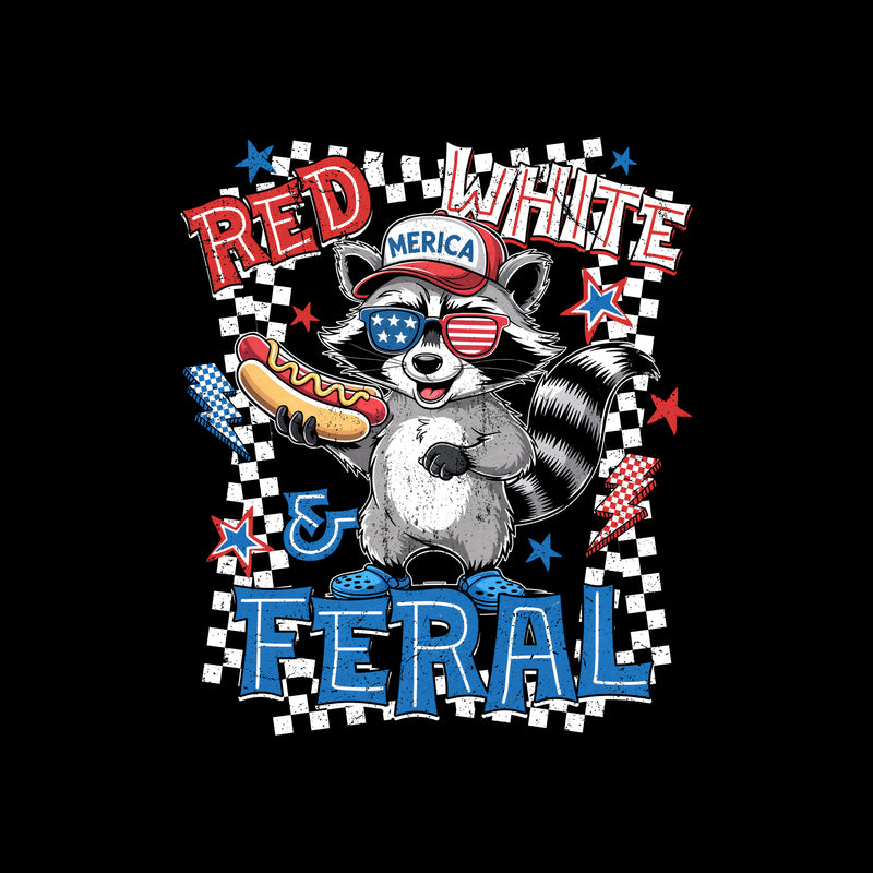 Red, White & Feral - DTF Transfer