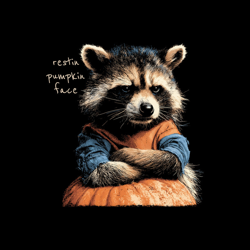 Restin' Pumpkin Face Trash Panda - DTF Transfer