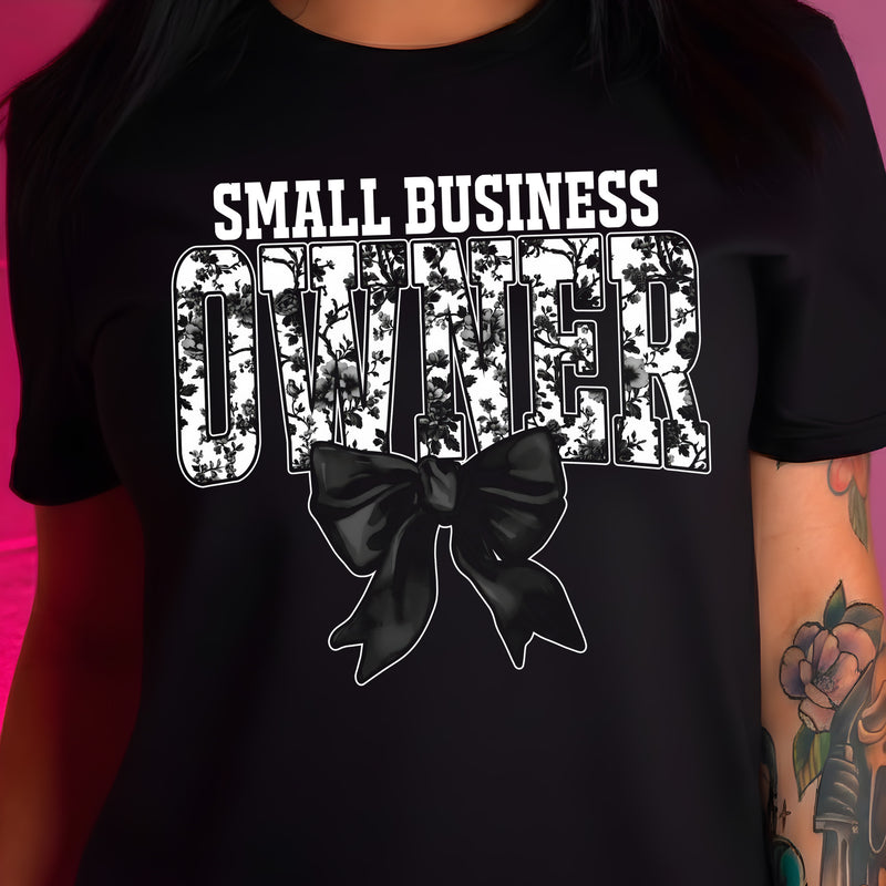 Dark Elegance Floral Small Business - DTF Transfer