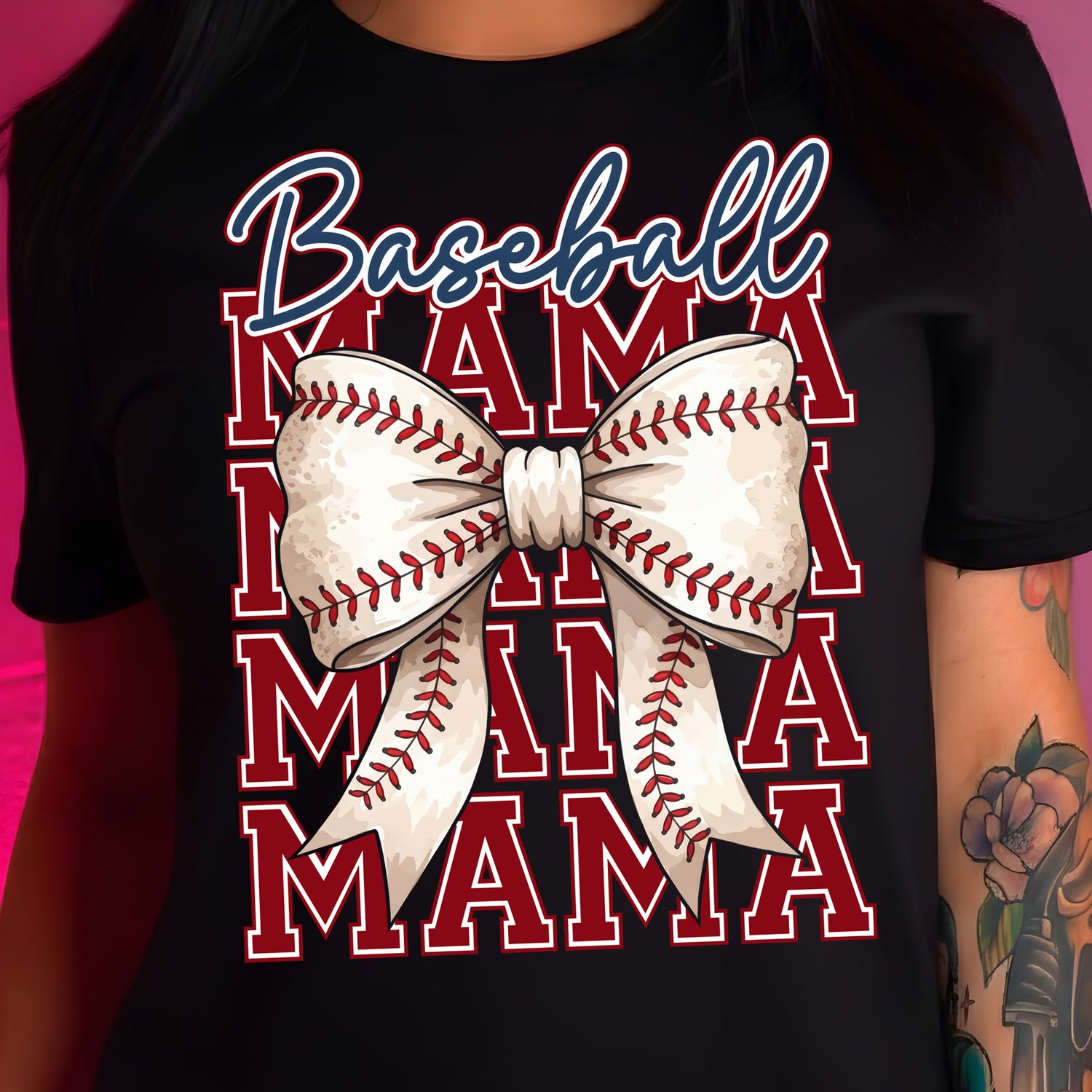Stacked Baseball Mama - DTF Transfer