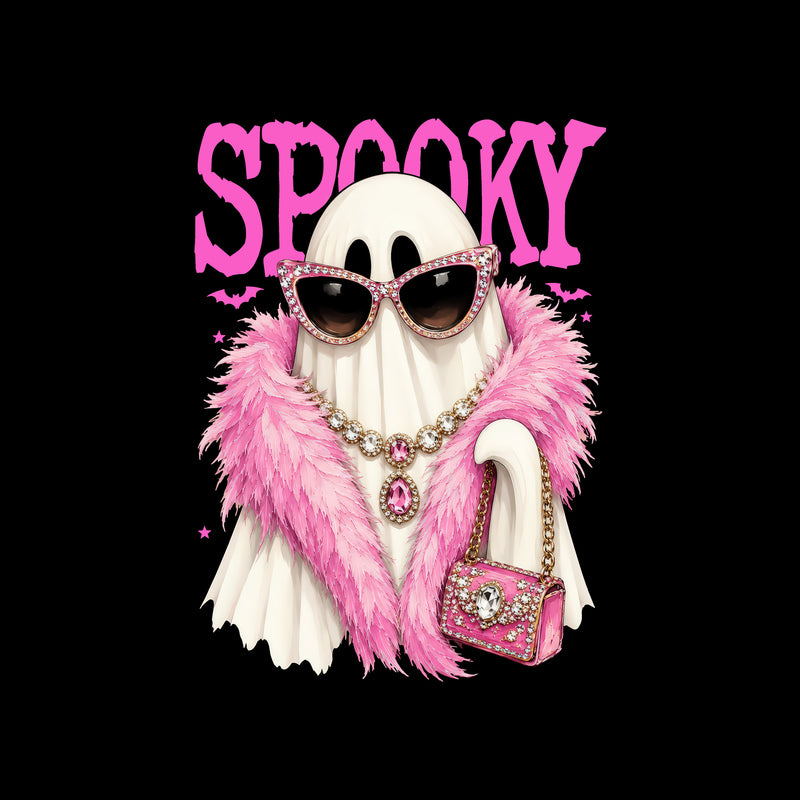 Spooky Pink Glam Boujee Ghost - DTF Transfer
