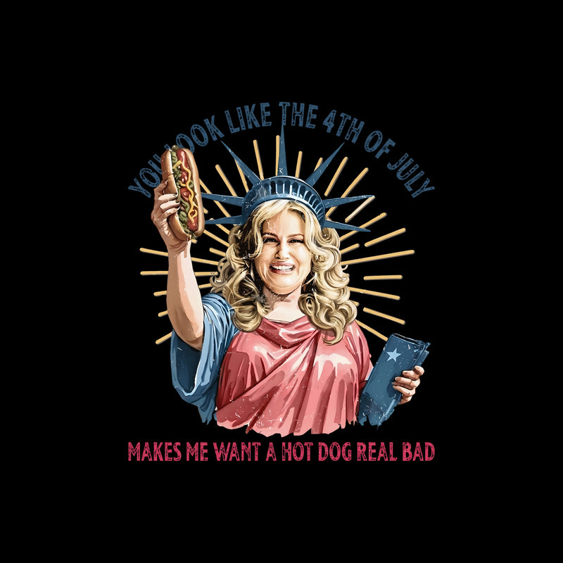Statue Of Liberty 4th Of July Hot Dog - DTF Transfer