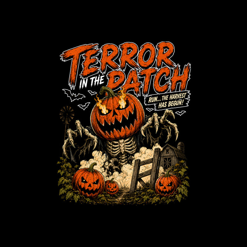 Terror In the Patch - Pumpkin Monster - DTF Transfer