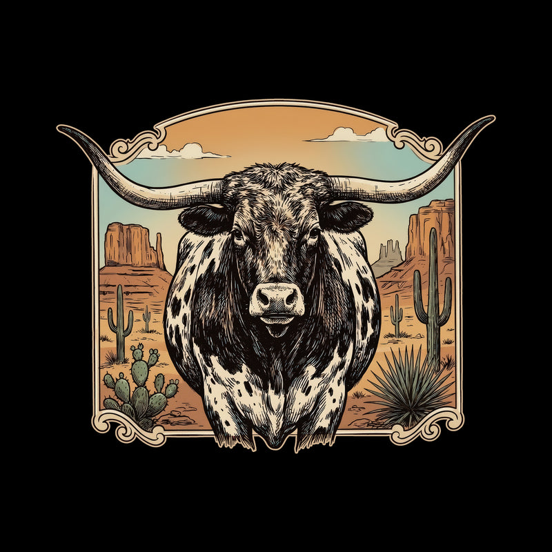 Monument Valley Longhorn - DTF Transfer