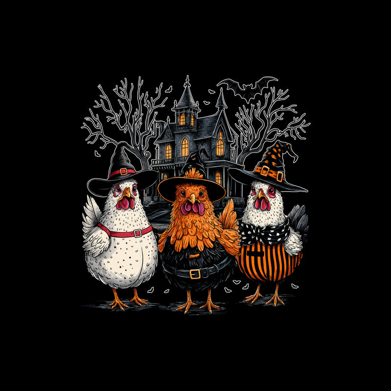 Spooky Witch Chickens - DTF Transfer