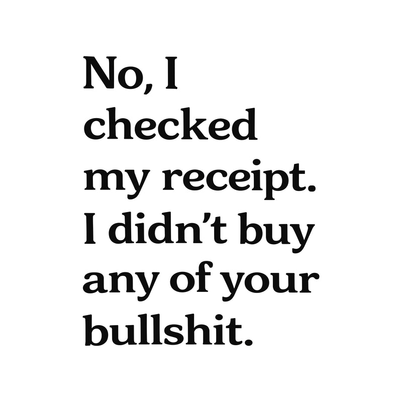 Zero Bullshit - DTF Transfer