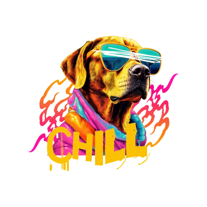 Neon Chill Dog - DTF Transfer