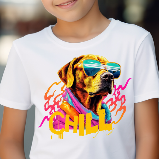 Neon Chill Dog - DTF Transfer