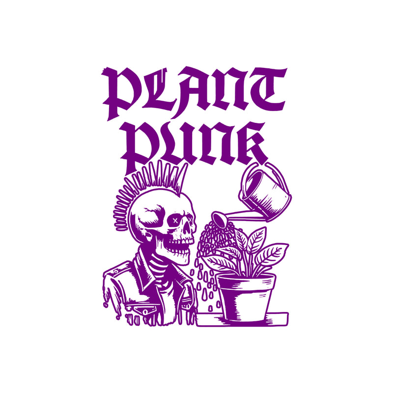 Plant Punk Mohawk Skull - DTF Transfer