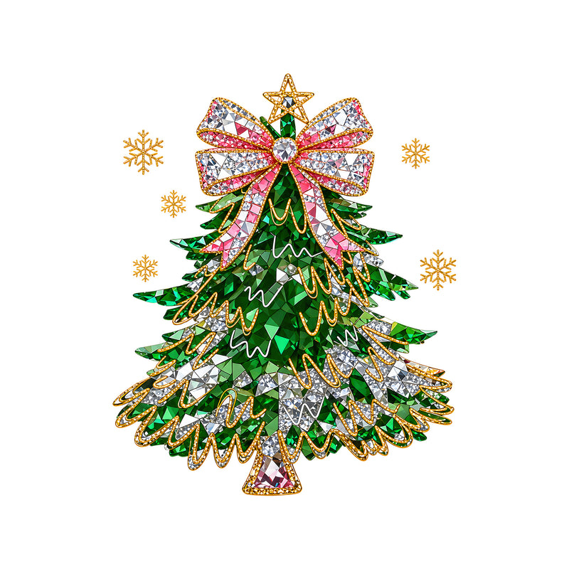 Faux Jeweled Bedazzled Coquette Christmas Tree - DTF Transfer