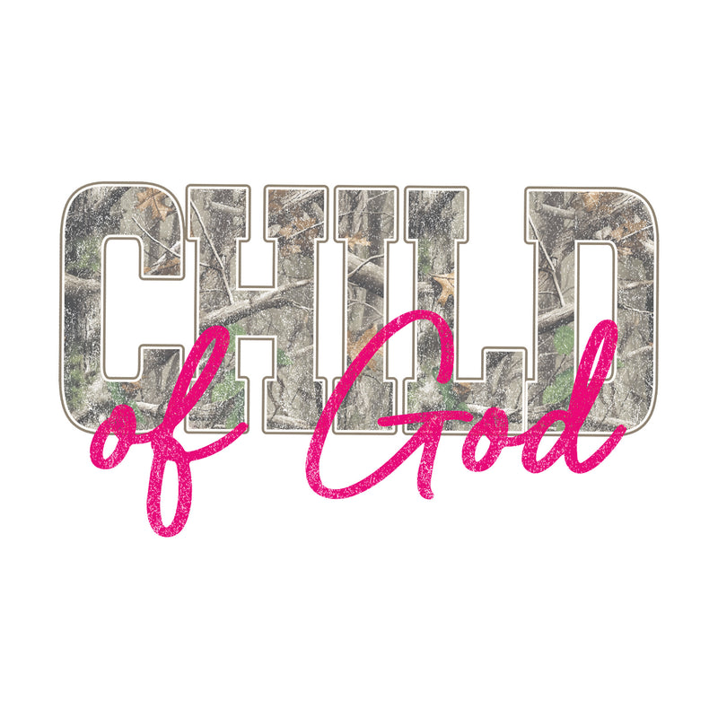 Child Of God: Pink & Camo Faith - DTF Transfer