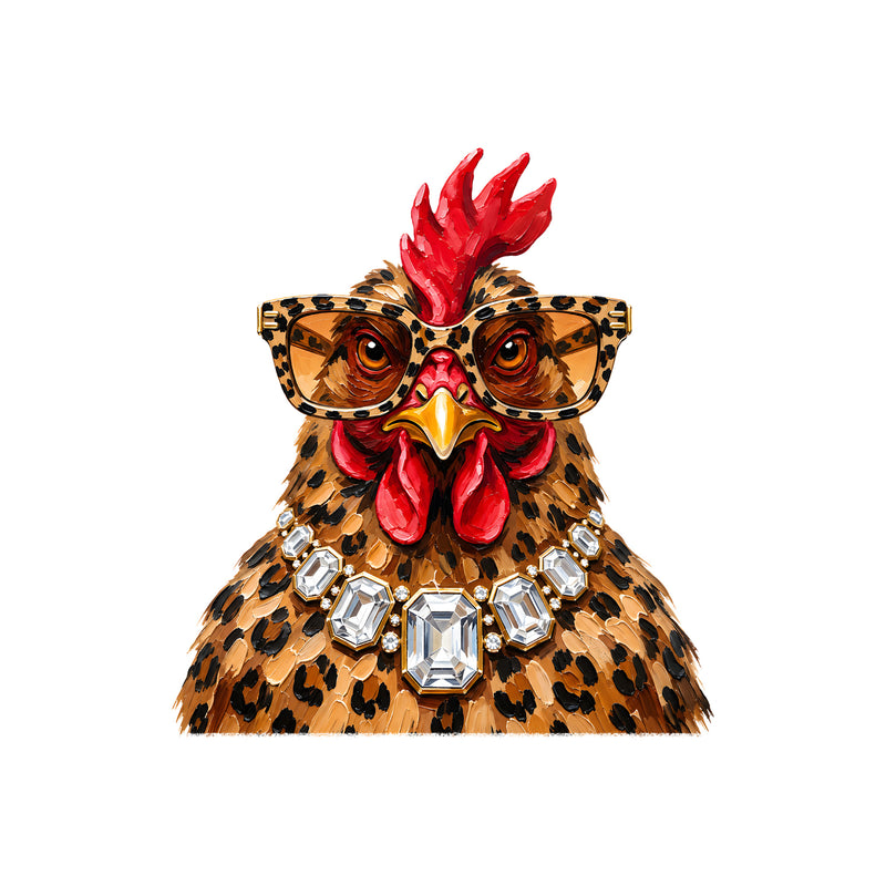 Boujee Faux Painted Chicken - DTF Transfer