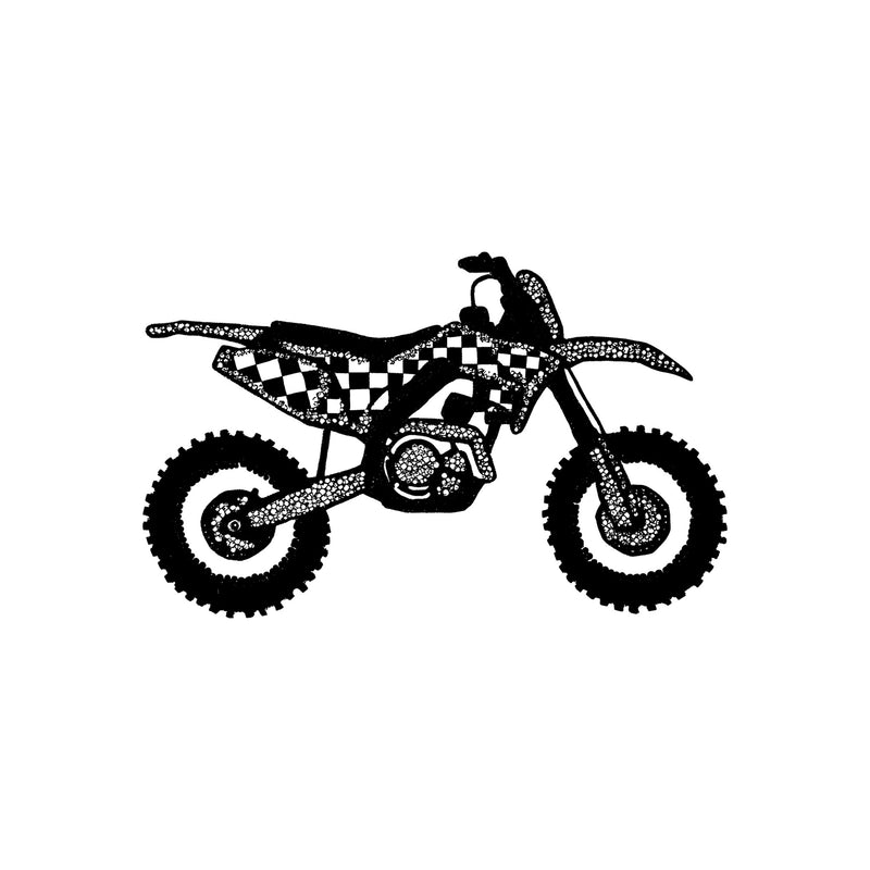 Faux Rhinestone Dirt Bike - DTF Transfer