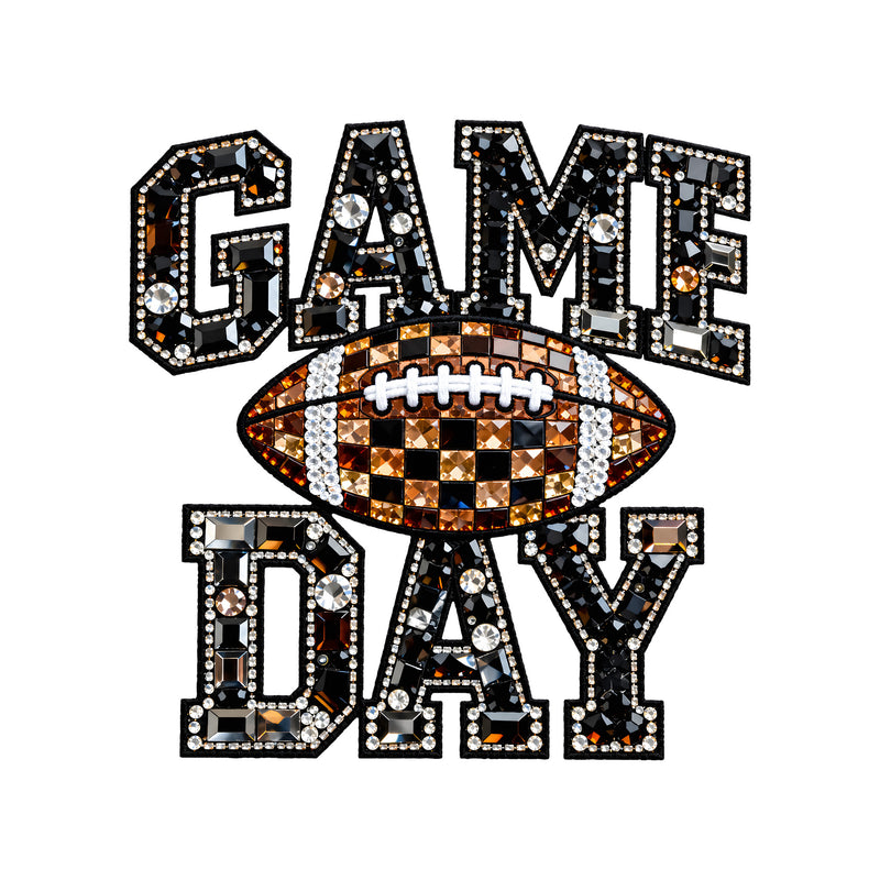 Faux Gemstone Game Day Football - DTF Transfer