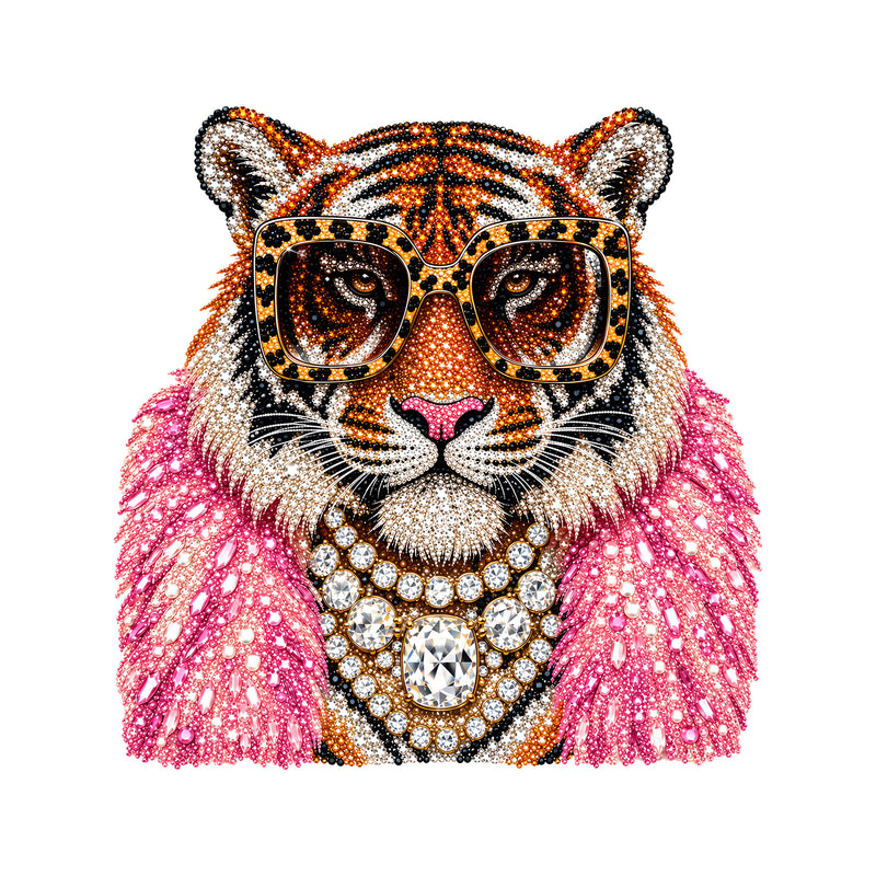 Boujee Faux Sparkly Tiger - DTF Transfer