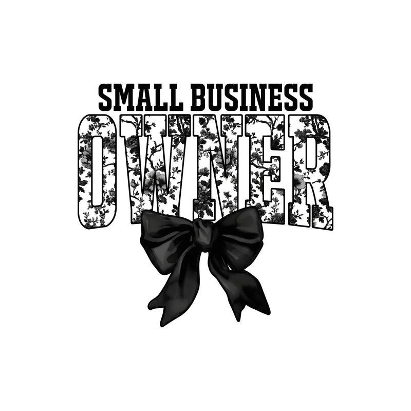 Dark Elegance Floral Small Business - DTF Transfer
